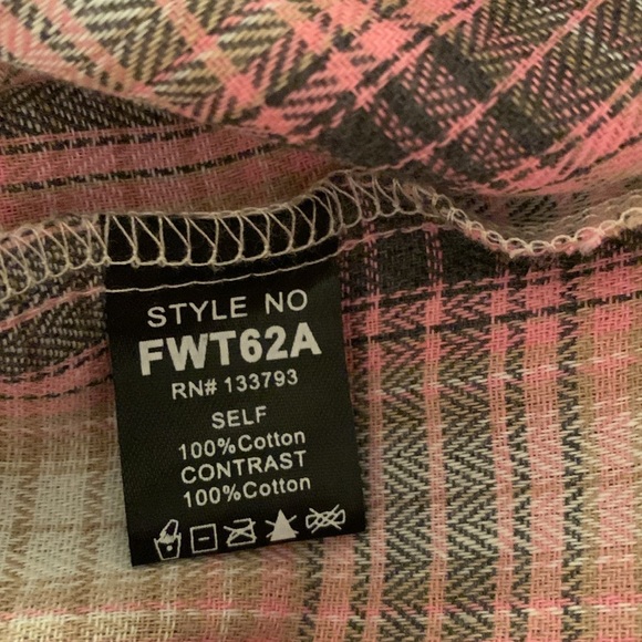 Pol, patchwork flannel button down shirt, size medium, NWOT - Picture 11 of 11